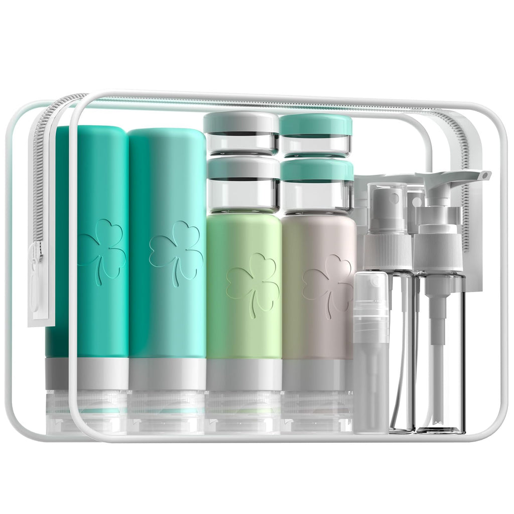 INSFIT 23 Pack Travel Bottles for Toiletries, TSA Approved Silicone Travel Size Toiletries with Toiletry Bag, BPA Free Leak Proof Refillable Travel Essentials for Liquids Shampoo Conditioner Lotion