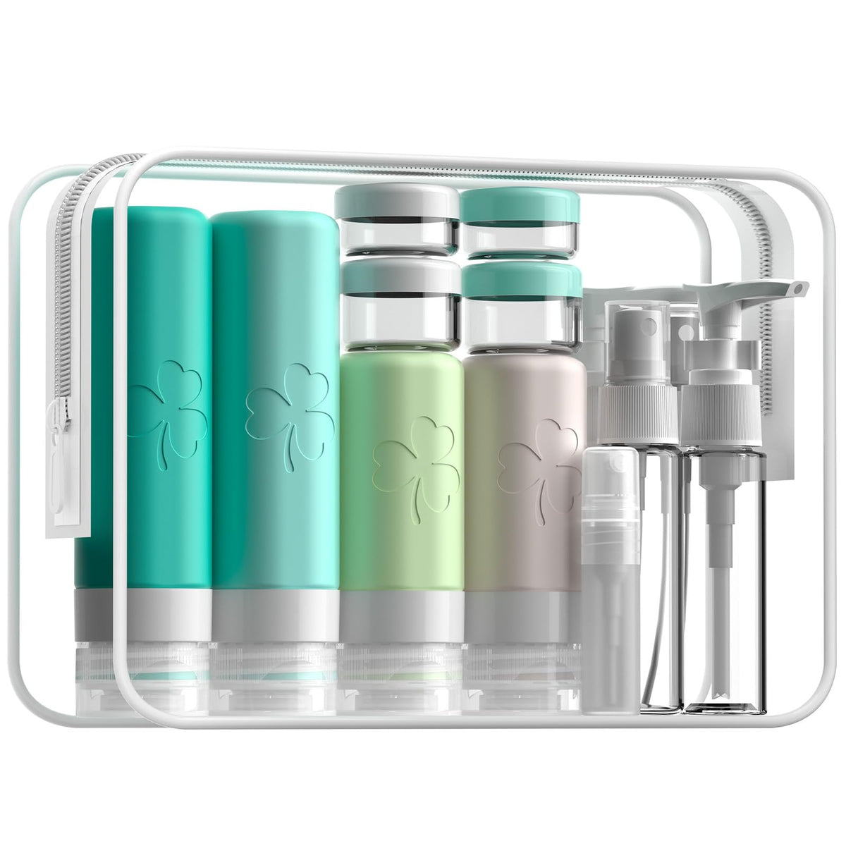 INSFIT 23 Pack Travel Bottles for Toiletries, TSA Approved Silicone Travel Size Toiletries with Toiletry Bag, BPA Free Leak Proof Refillable Travel Essentials for Liquids Shampoo Conditioner Lotion