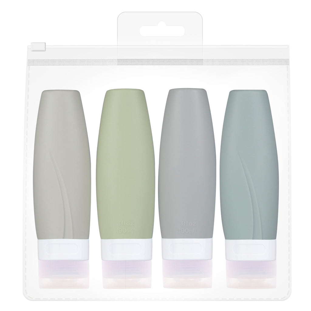 15 Pack Silicone Travel Bottles TSA Approved 3oz, Opal Shaped Leak Proof Refillable Toiletry Containers, BPA Free Wide Mouth Portable Travel Size Bottles for Shampoo Conditioner Lotion Body Wash
