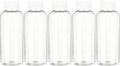 DNSEN Travel Size Empty Mouthwash Bottles 3.4 oz, White Screw Cap, Clear Toiletry Containers, 5 Pack