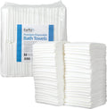 ForPro Professional Collection Premium Disposable Bath Towels, Salon & Spa Towels for Hair, Face, Body, Extra Large (15" x 31.5"), White, 50-Count
