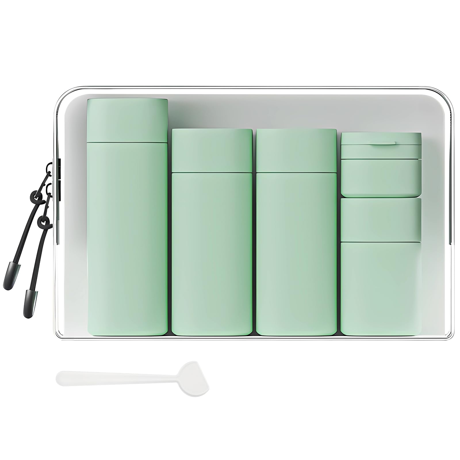 Travel Bottles for Toiletries, 5 Pack Travel Size Containers, TSA Approved Leak Proof - Silicone Toiletry Containers with Clear Bag for Shampoo, Conditioner & Lotion, Travel Essentials