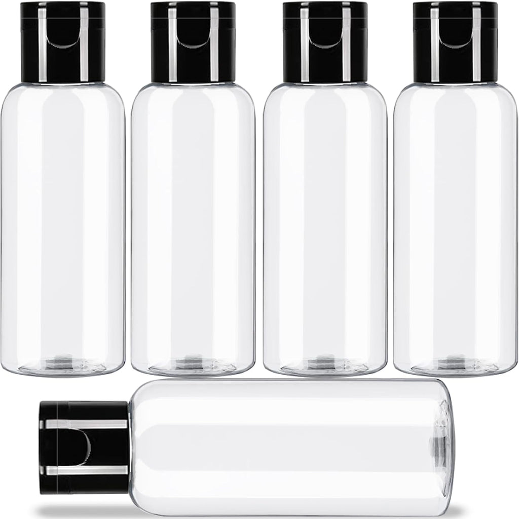DNSEN 5 Pack 3.4 oz Travel Size Bottles for Toiletries TSA Approved Leak Proof Empty Refillable Liquid Containers with Labels