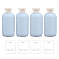 ASEVAT3.4oz 3Pcs Green Plastic Refillable Travel Shampoo and Conditioner Bottles Plastic Refillable Travel Shampoo Bottles with Flip Cap Shampoo and Conditioner Dispenser