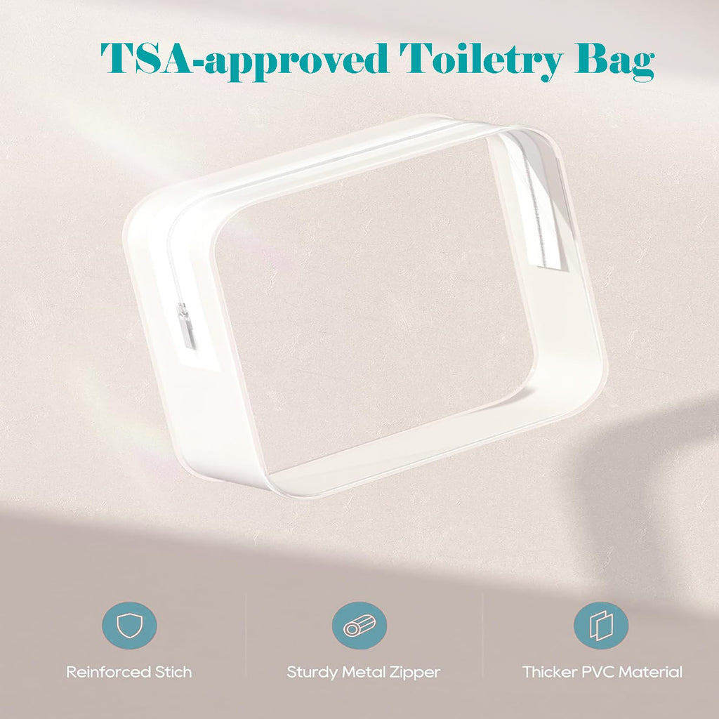 Toiletry Travel Bottles for Men Women, 3.4oz/100ml Refillable Plastic Containers with TSA Approved Toiletry Bag - Clear Cosmetic Kit for Shampoo, Conditioner, Lotion and Travel Essential(4Pack, Black)