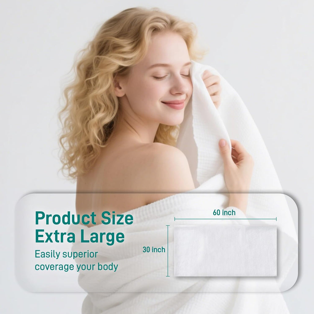 Disposable Bath Towels XXL,Thick Beach Towels for Travel 30"X60" | Extra Large Camping Towels for Hotel,Quick Dry Absorbent Shower Tissue for Body Gym Beach Swimming Spa (10 Count) Travel Pack