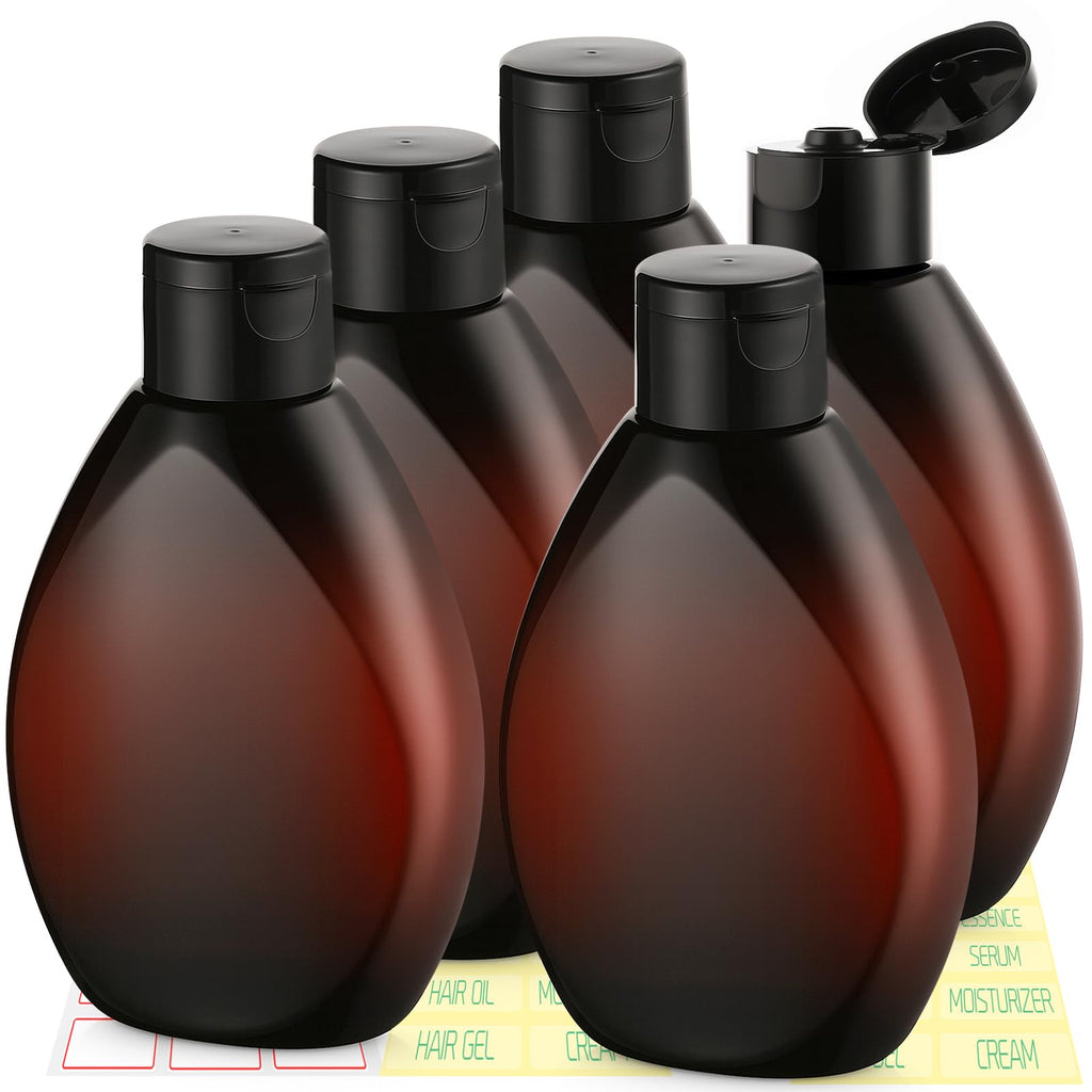 Travel Bottles for Toiletries 5 Pack 2oz TSA Approved Squeeze Bottle | Clear Travel Size Containers, Leak-proof, Shampoo and Conditioner Bottles, Refillable Plastic Toiletry Bottle, with Lables