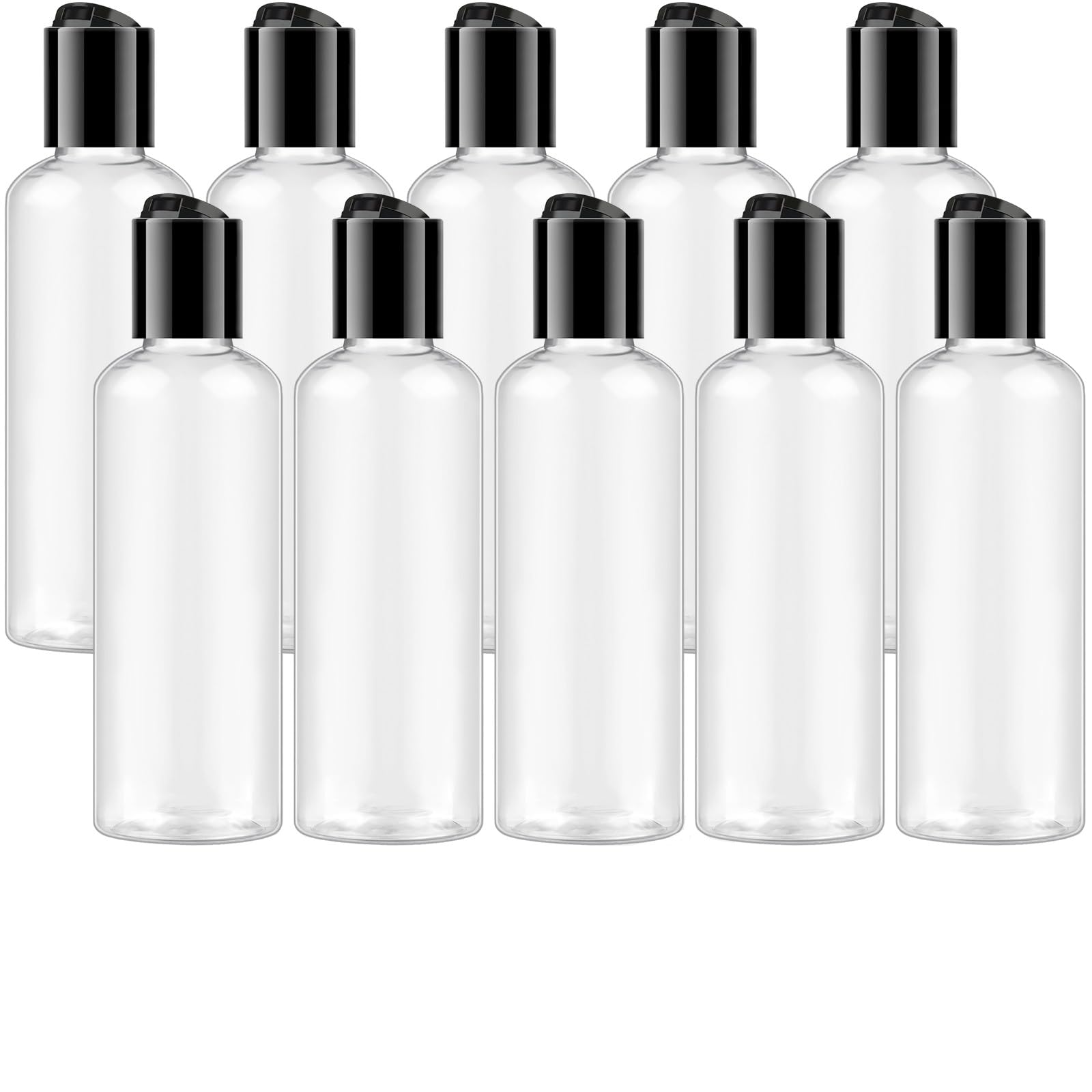 TUZAZO 10 Pack 3.4 oz Travel Bottles TSA Approved for Toiletries | Travel Size Containers, Leakproof, Clear Plastic Empty Small Squeeze Bottles for Travel Size Toiletries, Shampoo, Lotions