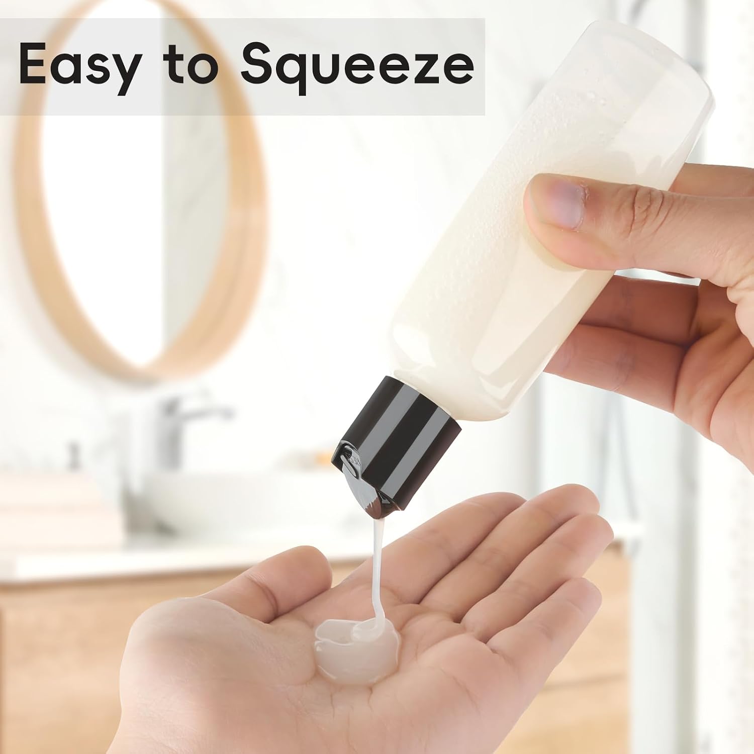 TUZAZO 10 Pack 3.4 oz Travel Bottles TSA Approved for Toiletries | Travel Size Containers, Leakproof, Clear Plastic Empty Small Squeeze Bottles for Travel Size Toiletries, Shampoo, Lotions