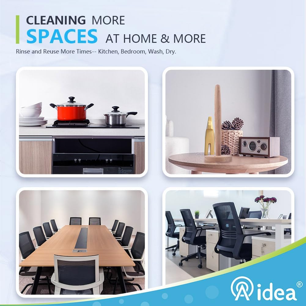 AIDEA Cleaning Wipes, Multi-Purpose Towel Reusable Cleaning Cloths 40Ct(1 Pack), Domestic Wipes, Dish Cloths(12''x24'') | Cleaning Rags Dish Cloths for Washing, Daily Cleaning Towel for Household/ Bathroom and Office Cleaning Supplies, Blue