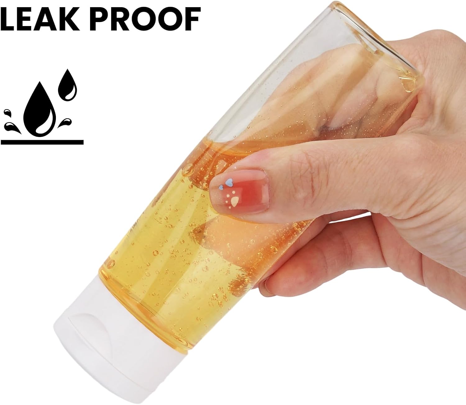 Travel Bottles for Toiletries 9 PCS 3.4oz Wide Mouth Clear Bottles | Wide Mouth, TSA Approved, Leak Proof, 0.35oz Cream Jars, 2oz Spray Bottle, for Shampoo, with lable, and a Toiletry Bag