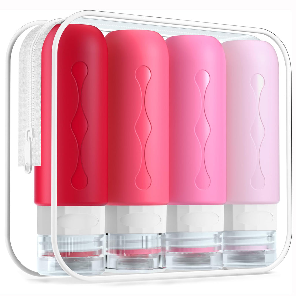 Gemice Travel Bottles for Toiletries, Tsa Approved, Travel Size Containers, BPA Free Leak Proof Tubs Refillable Liquid Accessories for Cometic Shampoo and Lotion Soap