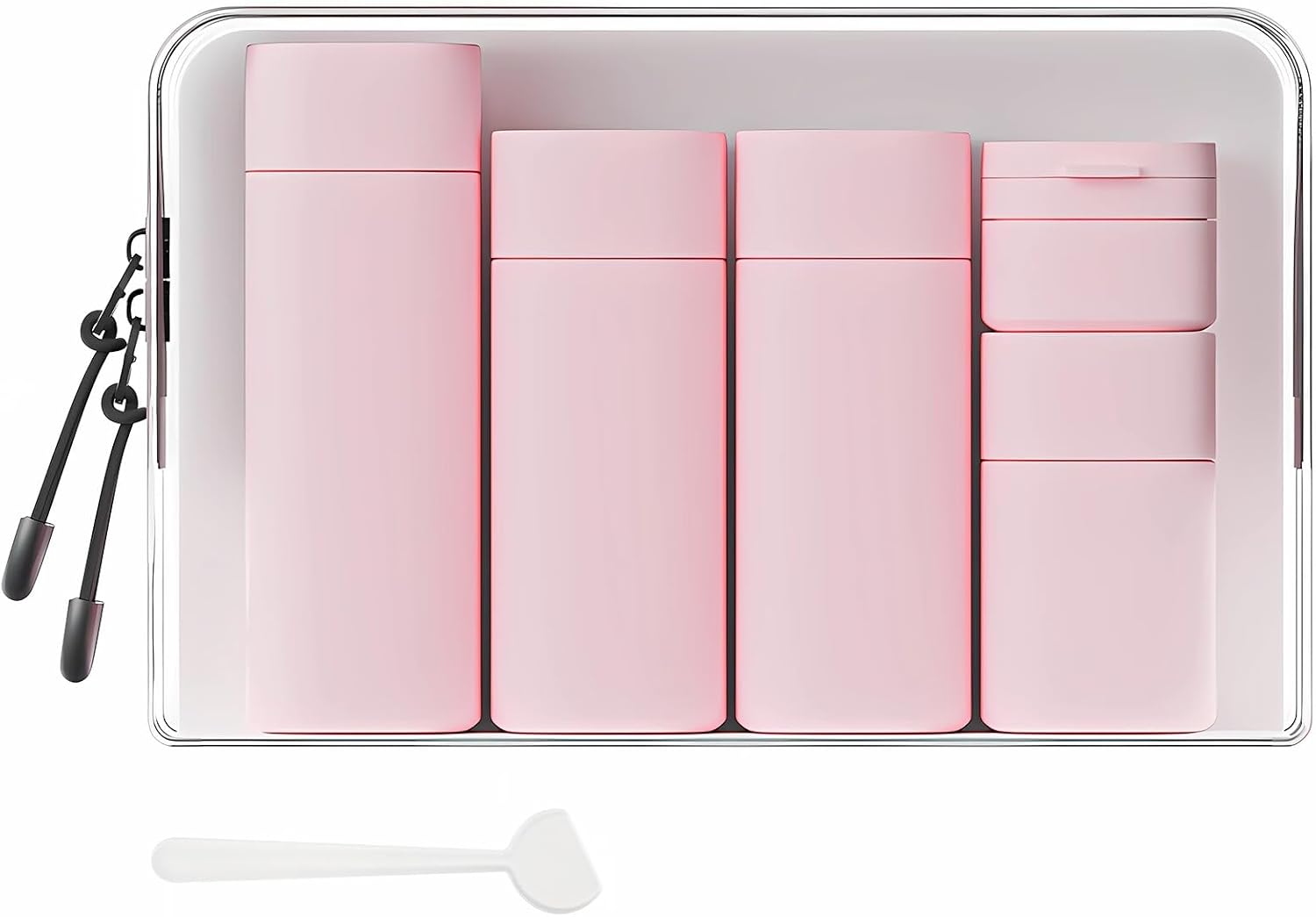 Travel Bottles for Toiletries, 5 Pack Travel Size Containers, TSA Approved Leak Proof - Silicone Toiletry Containers with Clear Bag for Shampoo, Conditioner & Lotion, Travel Essentials
