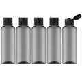 LISAPACK 3.4 oz Travel Bottles for Toiletries, Plastic Shampoo Containers | 5pcs small size dispenser, clear squeeze tubes, leak proof, small empty for liquid, lotion, conditioner, soap, 100 ml, TSA