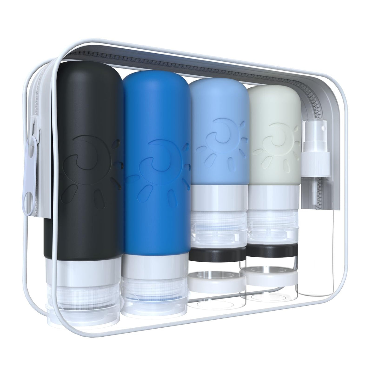 Zafit 18 Pack travel Bottles for Toiletries, TSA Approved Silicone Travel Containers Leak Proof Refillable Travel Accessories for Shampoo Conditioner Lotion Body Wash(Multicolored C)
