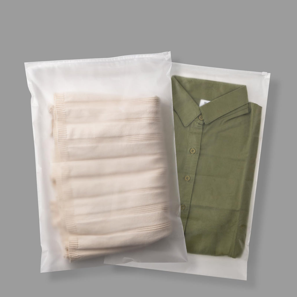 10x13 Inch Plastic Clothing Shipping Bags Frosted 100Pcs No Vent Holes | Shirt Bags for Shipping Clothes Travel Storage Small Businesses Plastic Shipping Bags for Shirts Underwear Documents