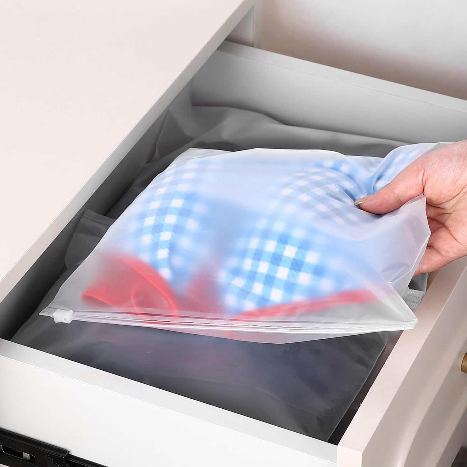 25Pcs 13x10 Inch Clothes Packing Bags Bathing Suit Bags No Vent Holes | Frosted Resealable Clothing Bags Plastic Packaging Stroage for Travel Small Business Organizer for Shirts Delicate Garments