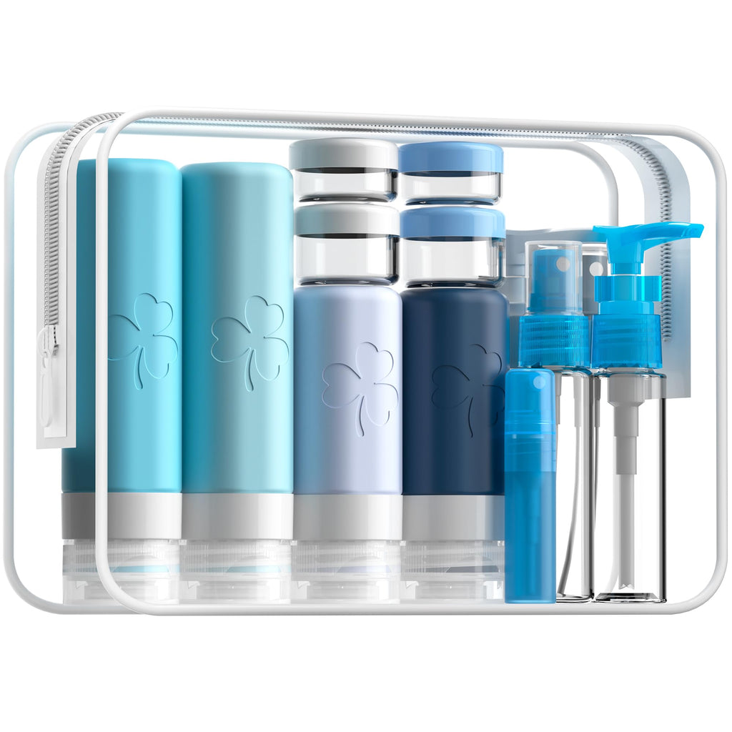 INSFIT 23 Pack Travel Bottles for Toiletries, TSA Approved Silicone Travel Size Toiletries with Toiletry Bag, BPA Free Leak Proof Refillable Travel Essentials for Liquids Shampoo Conditioner Lotion