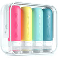 Gemice Travel Bottles for Toiletries, Tsa Approved, Travel Size Containers, BPA Free Leak Proof Tubs Refillable Liquid Accessories for Cometic Shampoo and Lotion Soap