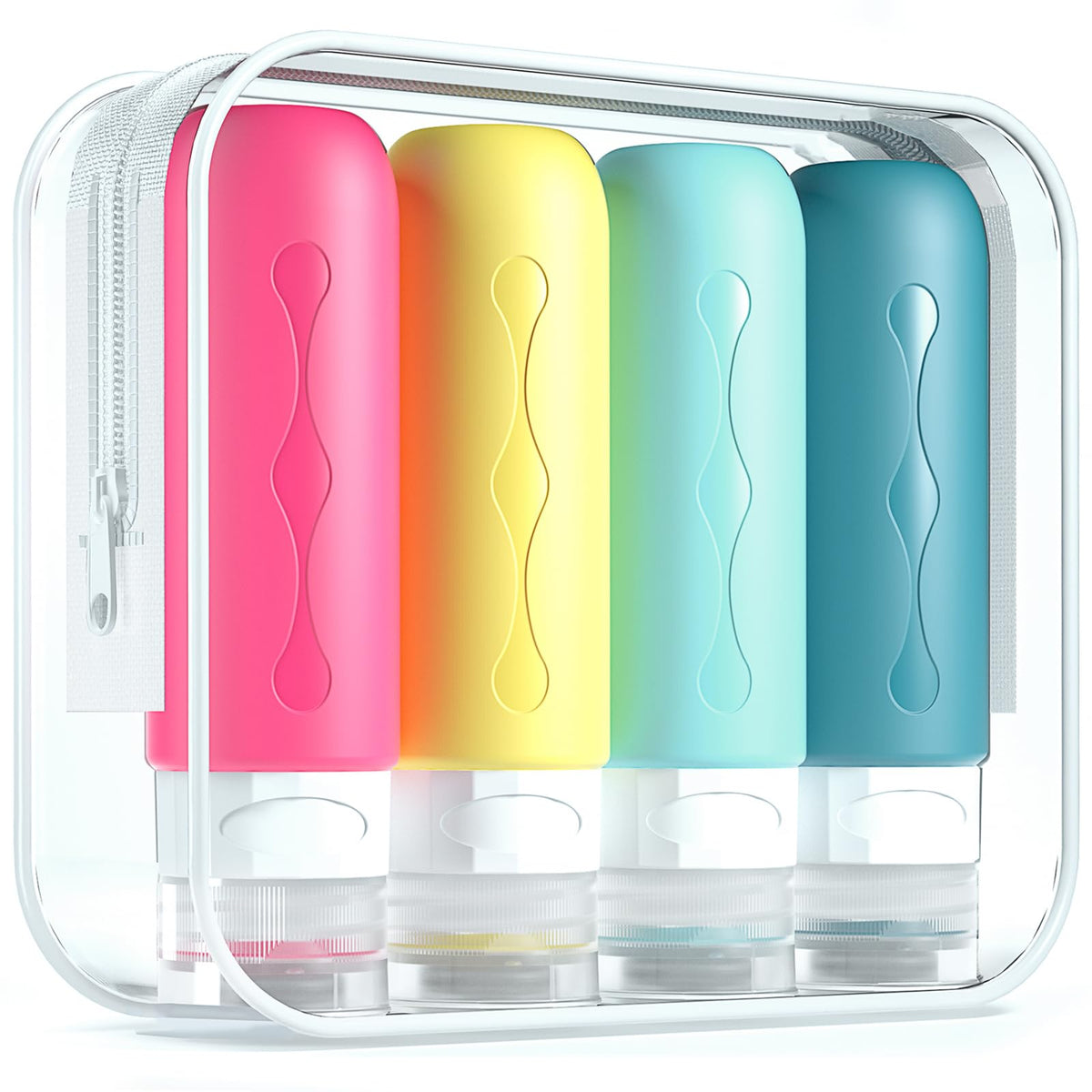 Gemice Travel Bottles for Toiletries, Tsa Approved, Travel Size Containers, BPA Free Leak Proof Tubs Refillable Liquid Accessories for Cometic Shampoo and Lotion Soap