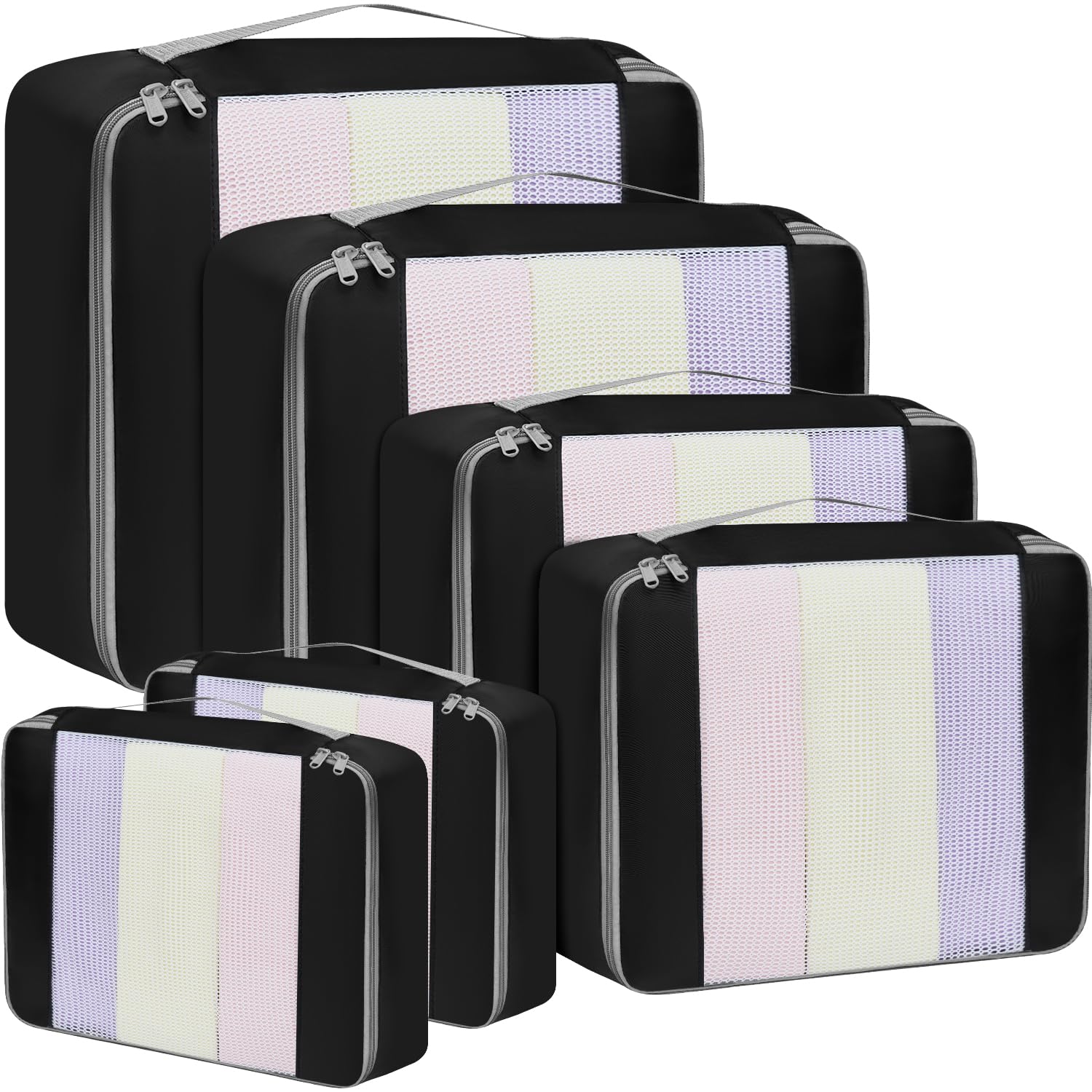 BAGAIL 6 Set/8 Set/10 Set Packing Cubes Various Sizes Packing Organizer for Travel Accessories Luggage Carry On Suitcase