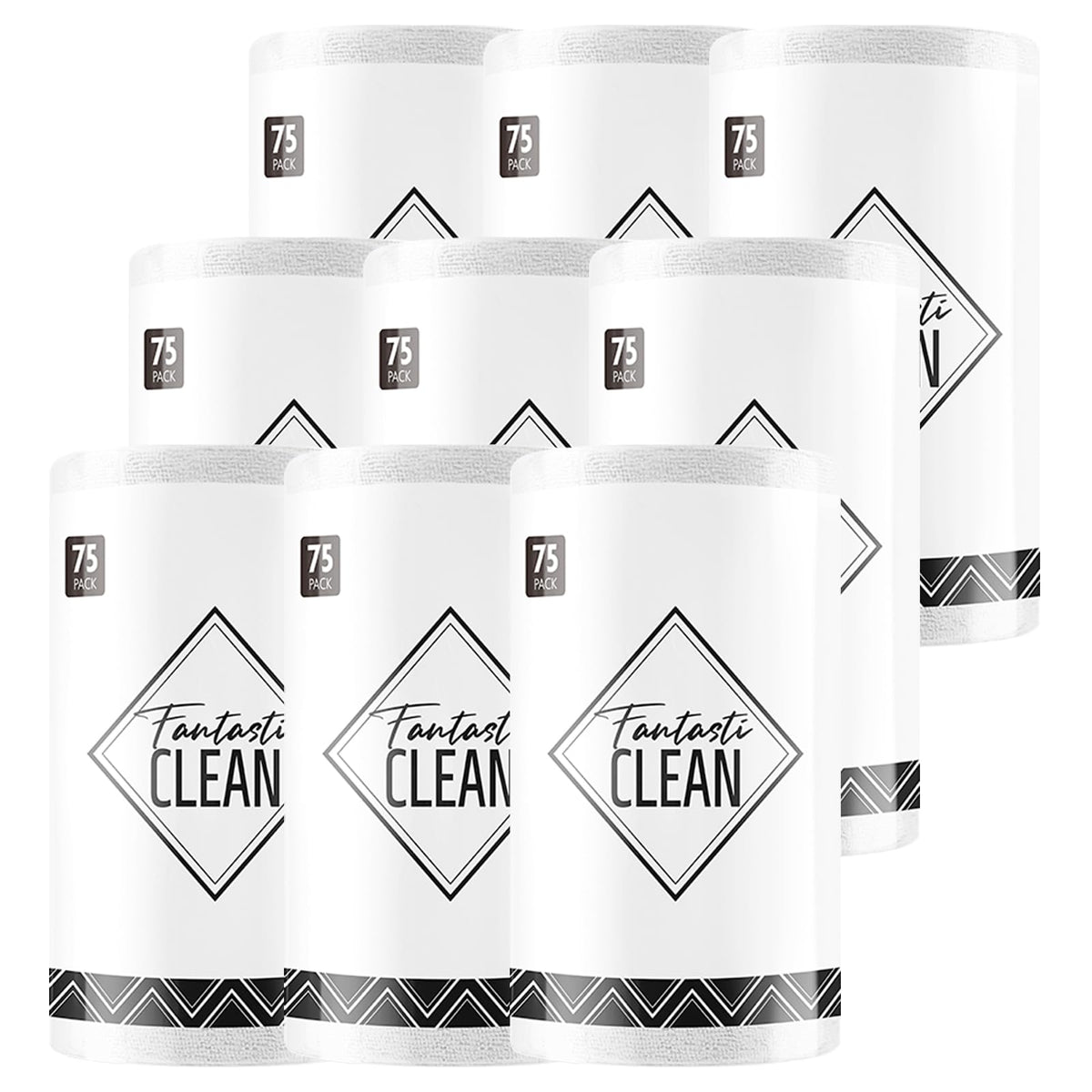 Fantasticlean Microfiber Cleaning Cloth Roll -75 Pack, 12" x 12" (Pink) | Reusable Alternative to Paper Towels, Ultra Absorbent, Lint-free Microfiber Towel Roll, for All-Purpose Cleaning