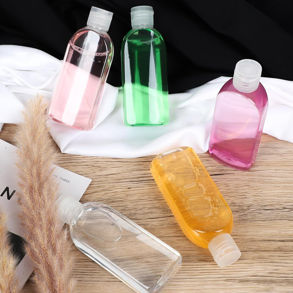 5 Pack 3.4 oz Clear Travel Bottles Kit for Toiletries, TSA Approved Travel Size Portable Refillable Containers Leak Proof Travel Accessories Essentials Set for Shampoo Conditioner Lotion