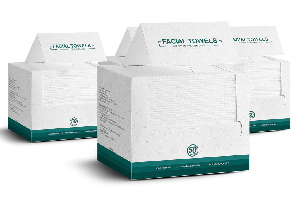 Face Towels,Facial Towels,Disposable Face Towel,10"x12"Face Cloths | Makeup Remover Face Towelettes Disposable,50 Count Disposable Face Cloths for All Skin Types,Ultra‑Soft Clean Face Towel