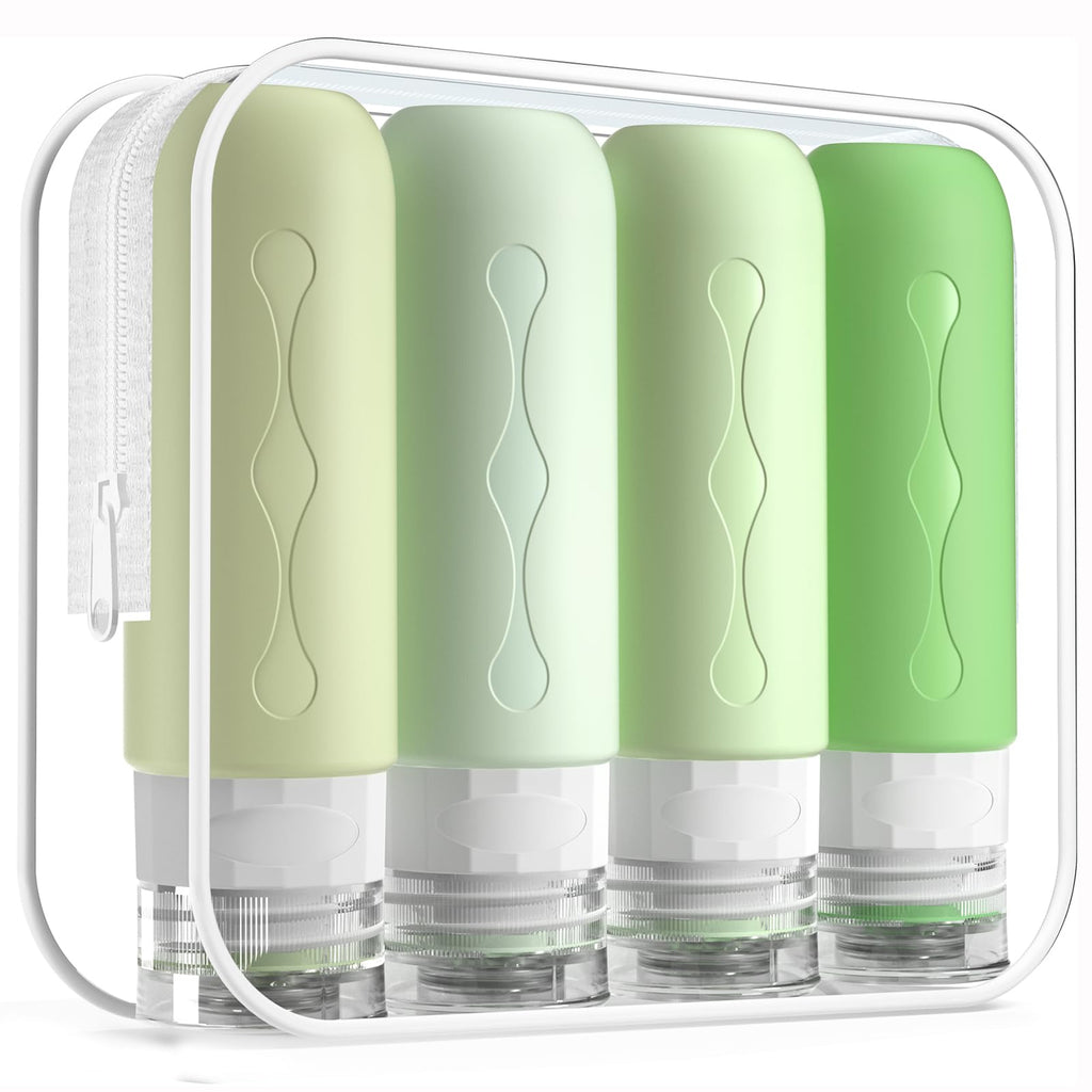 Gemice Travel Bottles for Toiletries, Tsa Approved, Travel Size Containers, BPA Free Leak Proof Tubs Refillable Liquid Accessories for Cometic Shampoo and Lotion Soap