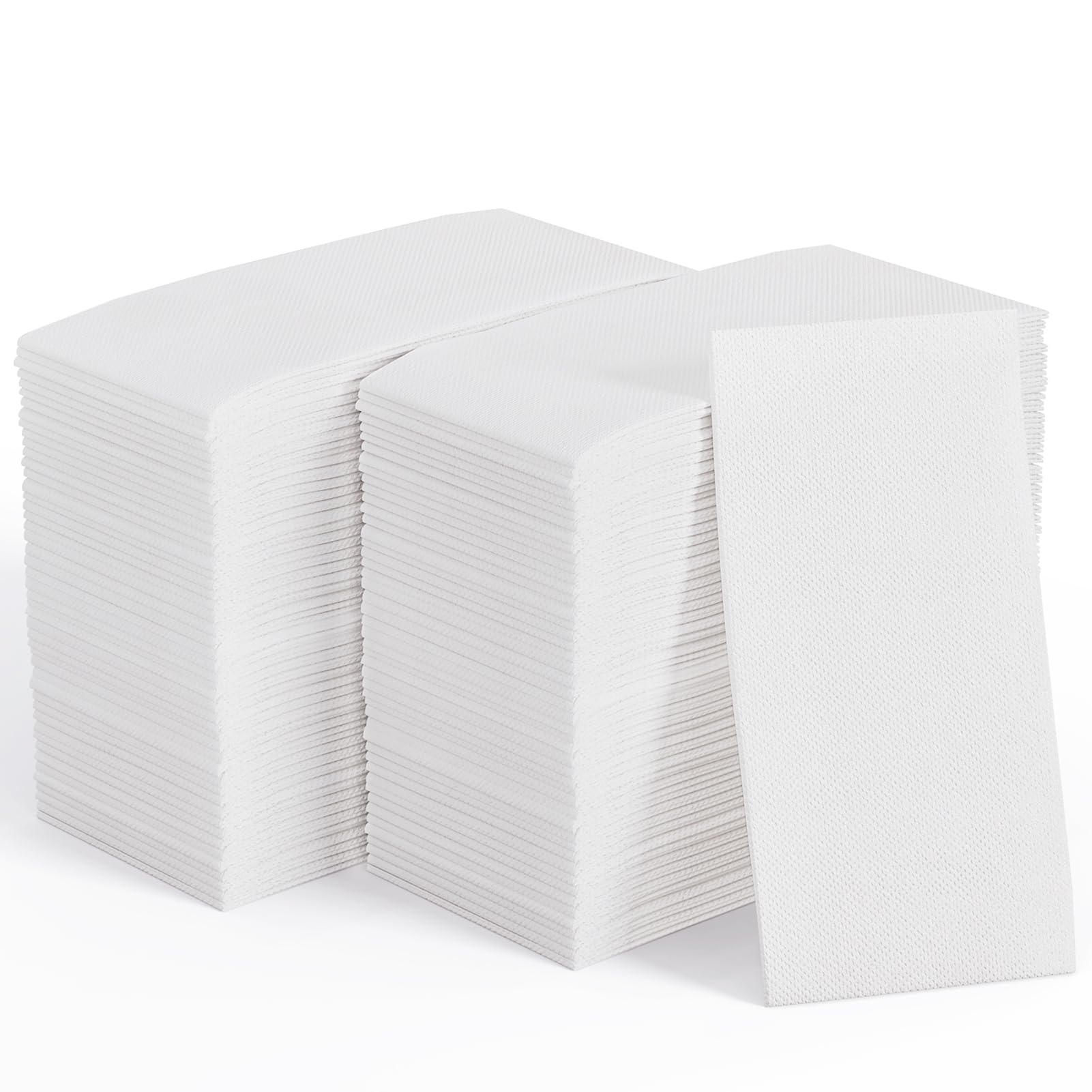 200 Pack Disposable Paper Napkins, Soft Bathroom Napkins for Guests, 2-Ply White Paper Hand Towels for Halloween, Wedding, Thanksgiving