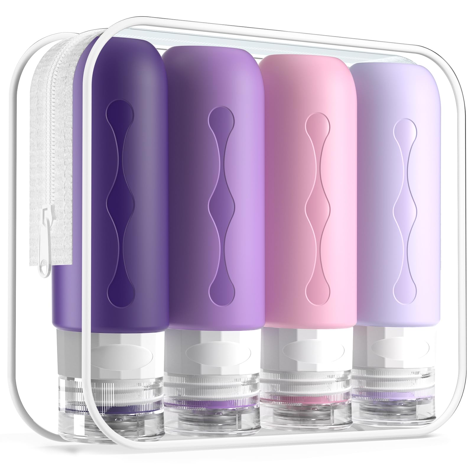 Gemice Travel Bottles for Toiletries, Tsa Approved, Travel Size Containers, BPA Free Leak Proof Tubs Refillable Liquid Accessories for Cometic Shampoo and Lotion Soap