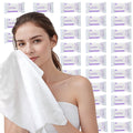 Disposable Compressed Face Towels, 50 Pcs Individually Wrapped, Pure Cotton Travel Washcloths 11.8 x 9.5 in, Soft & Lint-Free, Portable for Travel & Business Trips
