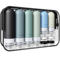 20 Pack Travel Bottles for Toiletries, Original Patented, TSA Approved Travel Size Containers, Leak Proof Silicone Shampoo and Conditioner Bottles Women & Men, Airplane Cruise Essentials, Black