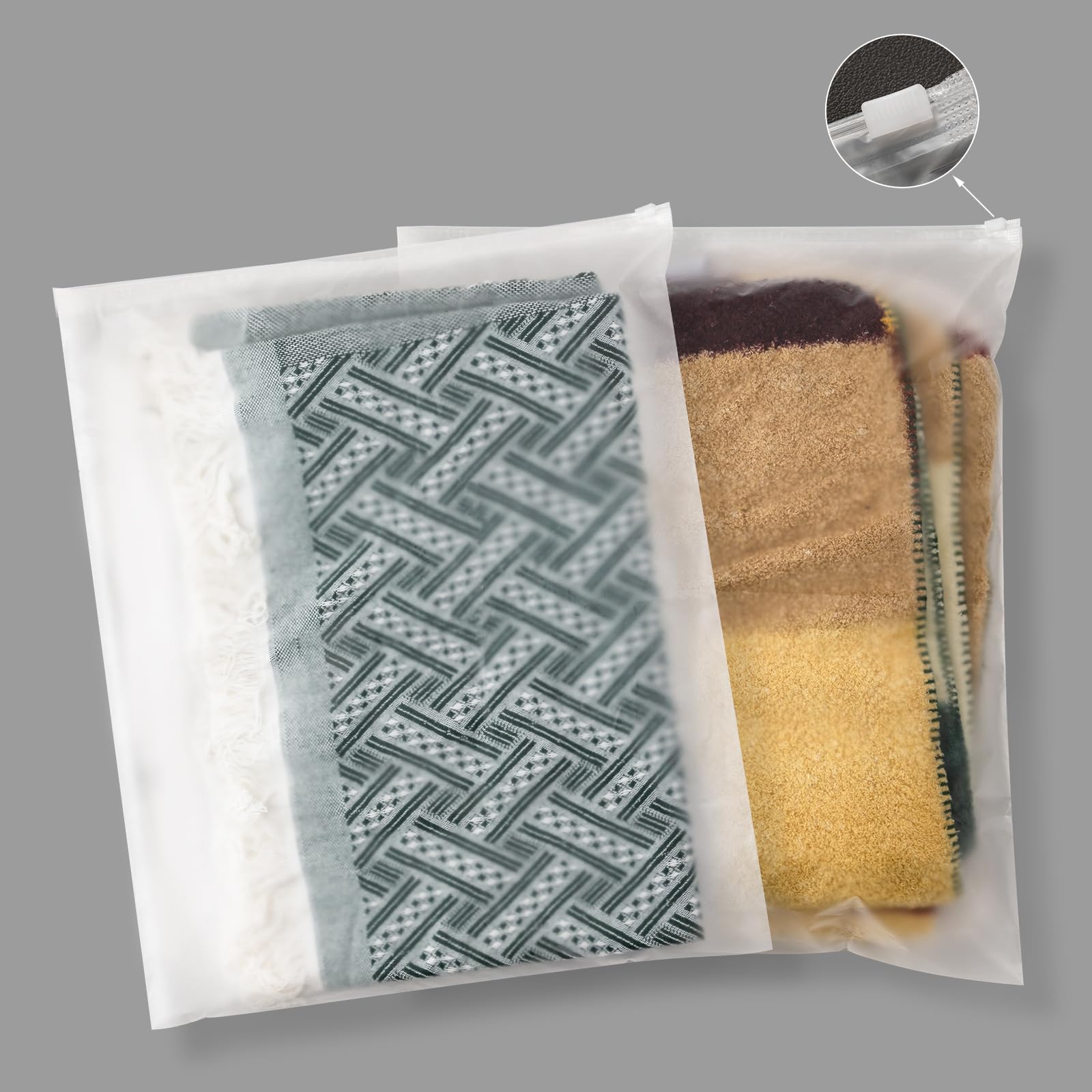 10x13 Inch Plastic Clothing Shipping Bags Frosted 100Pcs No Vent Holes | Shirt Bags for Shipping Clothes Travel Storage Small Businesses Plastic Shipping Bags for Shirts Underwear Documents