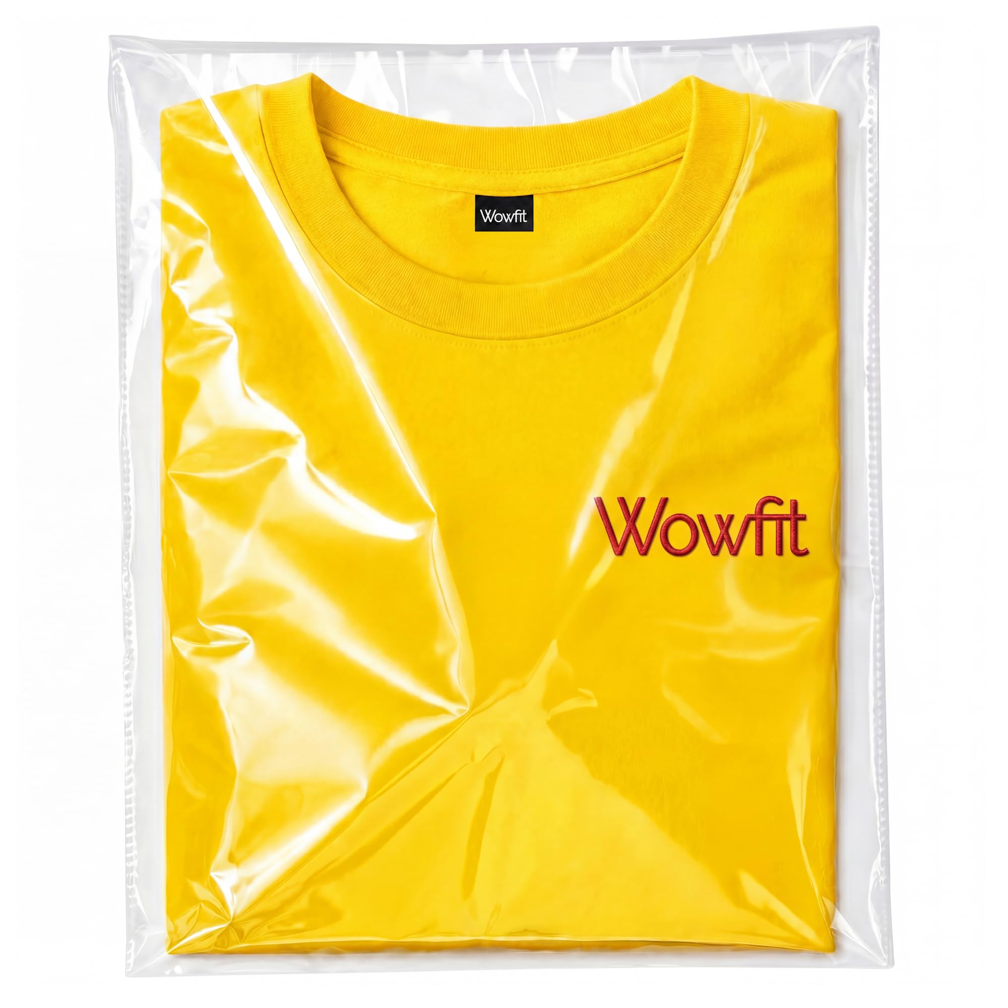 Wowfit 100 CT 12x16 Self Sealing Plastic Bags for Clothes, Shirts, Sweaters | Clear, Crease-Free, Thick, Food Safe, Clothing, Larger T-Shirts, Sweatshirts, Resale Items, Crafts, Artwork, Art Prints