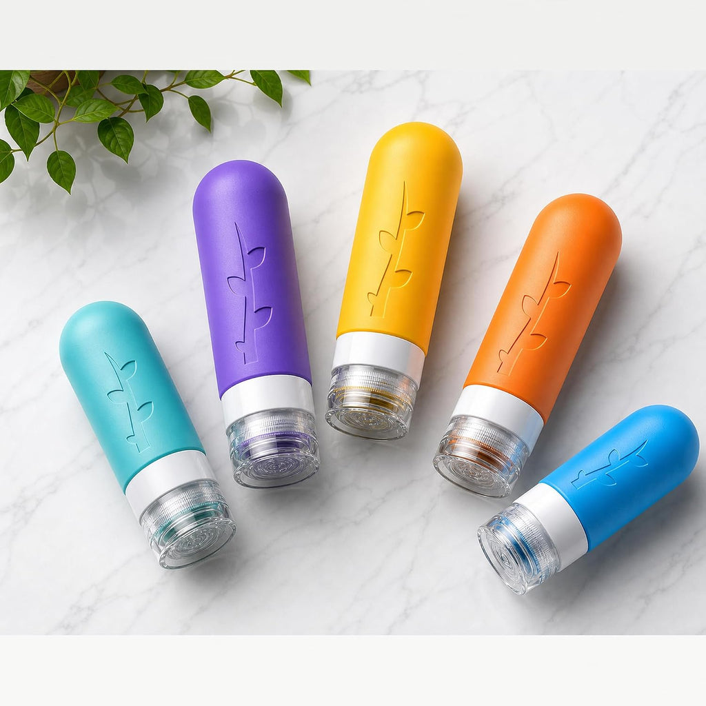 Aeomni 19pack TSA Approved Travel Bottles for Toiletries - Silicone travel size Containers, Leak Proof Size Toiletries, Refillable Shampoo and Conditioner Bottles, Travel Essentials