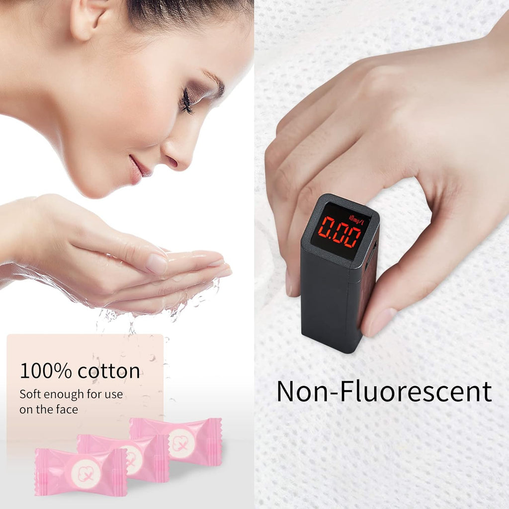 Classycoo Compressed Towels Tablets - Face Towels Disposable, Mini 100 Pack | Soft Individually Wrapped, Cotton, Expands in Seconds, Candy-Shaped, NO-Odor, Facial Washcloths Cleaning/Travel/Camping, Pink