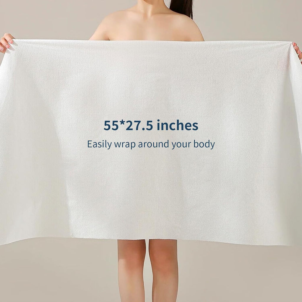 10 Pack Disposable Bath Towels 55''X27.5'’ Durable Portable Camping Towels | Large and thick individually vacuum packed for travel hotel business trip swimming pet towels sauna spa hot spring water play