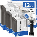 18 Pack Travel Vacuum Bags for Clothing with Rechargeable Wireless Air Pump | Compression Seal Packing Bags for Luggage Suitcase,Carry-on Size Space Saver Vacuum Storage Bags