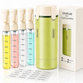 4-in-1 Travel Dispenser Bottle, TSA Approved Leakproof Set(White) | 4-in-1 rotatable design, leakproof hard shell, 4x30ml/1oz liquid containers, TSA carry-on approved, essentials for women&men