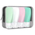 INSFIT Travel Bottles for Toiletries, TSA Approved 3oz Travel Size Containers, BPA Free Leak Proof Squeezable Silicone Tubes for Shampoo Conditioner Lotion Body Wash with Labels