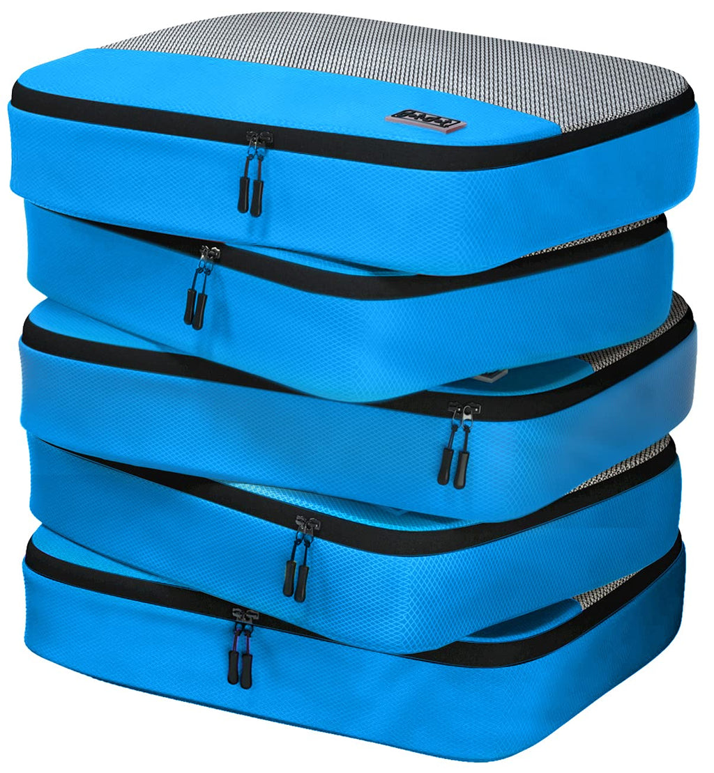 Large Packing Cubes for Travel - 5pc Packing Cubes for Suitcases - Lightweight Luggage Organizer Bags (Non-Compression)
