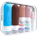 vodvob 16 Pack Travel Bottles Set for Toiletries, TSA Approved Travel Containers Leak Proof Silicone Squeezable Travel Accessories 2oz 3oz for Shampoo Conditioner Lotion Body Wash (BPA Free) (black)