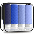 Silevoler Travel Bottles for Toiletries, TSA-Approved Travel Size Container | Woven Pattern BPA Free Silicone Leak Proof Refillable Liqus Shampoo And Conditioner Essentials Toiletry Bottles(Purple)