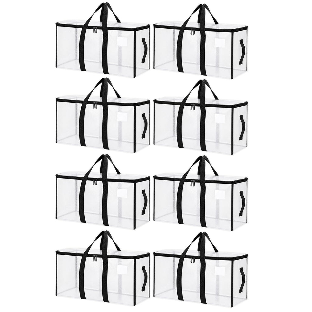 Songrey Extra Large Heavy Duty Moving Bags, 6 Pack, Dark Blue | Storage Bags with Zipper & Handles, Waterproof Totes Bags for Clothes Packing, Moving, College Supplies, Home Organization