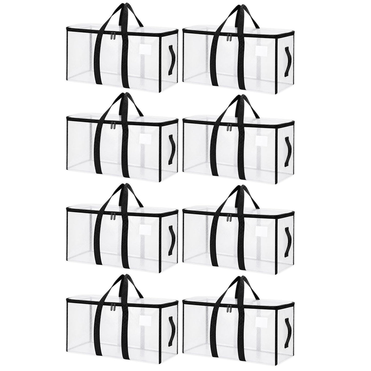 Songrey Extra Large Heavy Duty Moving Bags, 6 Pack, Dark Blue | Storage Bags with Zipper & Handles, Waterproof Totes Bags for Clothes Packing, Moving, College Supplies, Home Organization