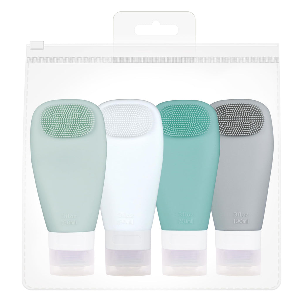 15 Pack Silicone Travel Bottles TSA Approved 3oz, Opal Shaped Leak Proof Refillable Toiletry Containers, BPA Free Wide Mouth Portable Travel Size Bottles for Shampoo Conditioner Lotion Body Wash