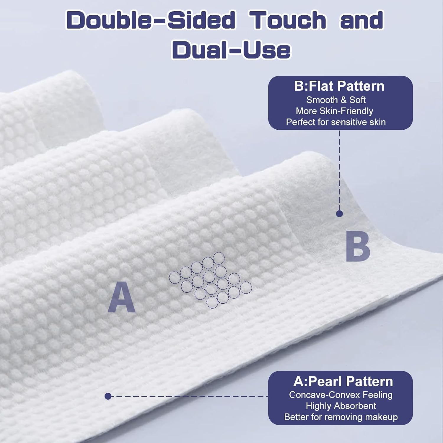 Disposable Face Towel, 100 Count Face Towels for Washing Soft Cotton Dry Wipes Facial Cloths Towelettes for Washing and Drying, Facial Tissue for Cleansing, Skincare and Makeup Remover