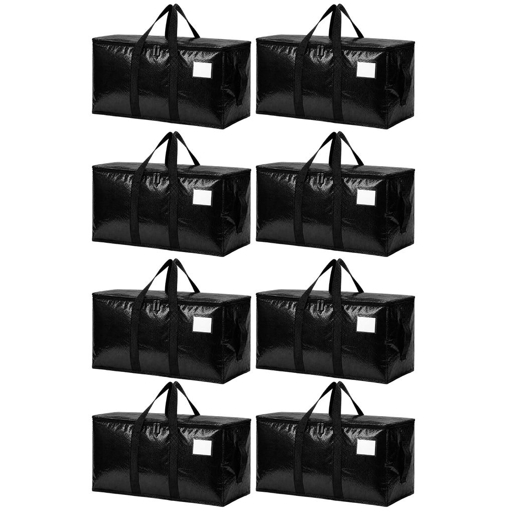 Songrey Extra Large Heavy Duty Moving Bags, 6 Pack, Dark Blue | Storage Bags with Zipper & Handles, Waterproof Totes Bags for Clothes Packing, Moving, College Supplies, Home Organization