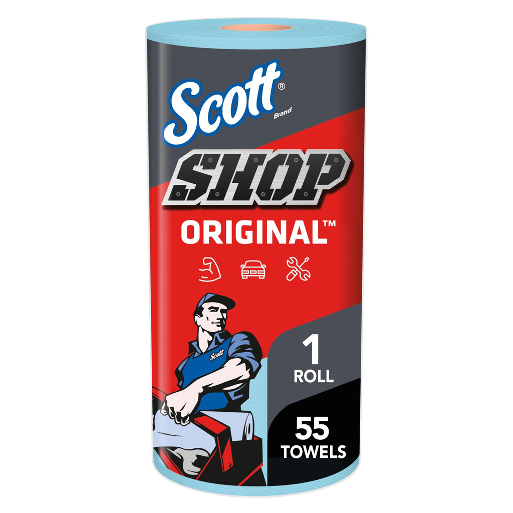 Scott Kimberly-Clark Professional Logistics Supply 75130KC Scott Shop Towels Blue 11 plug X 10,4 plug (27,9cm X 26,4cm), 1 Roll, 55 Per Pack | bike-oils